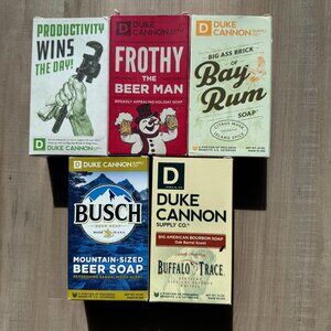 Duke Cannon Big Brick Soap Bundle 5-Pack 10oz Bars Beer Bourbon Bay Rum USA Made